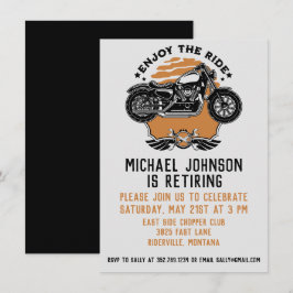 Party Einladung für die Ruhestandsregelung für Mot