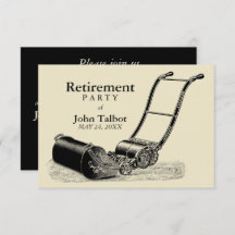 Party Einladung für die Ruhestandszeit von Vintage