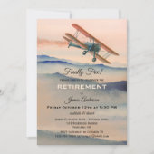 Party Einladung für die Vintage Flugzeugruhestands (Vorderseite)