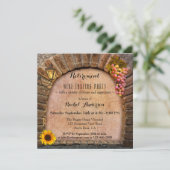 Party Einladung für die Weinverkostung (Stehend Vorderseite)