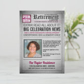 Party Einladung für die Zeitung auf der Titelseite (Stehend Vorderseite)