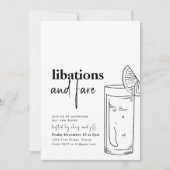 Party Einladung für einfache Libations- und Festes (Vorderseite)
