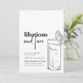 Party Einladung für einfache Libations- und Festes (Stehend Vorderseite)