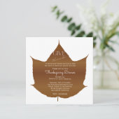 Party Einladung für einfachen Ahorn-Erntedank (Stehend Vorderseite)