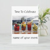 ****PARTY EINLADUNG FÜR ERWACHSENE COCKTAIL***** (Stehend Vorderseite)