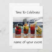 ****PARTY EINLADUNG FÜR ERWACHSENE COCKTAIL***** (Vorne/Hinten)