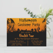 Party Einladung für Erwachsene Halloween-Kostüme (Stehend Vorderseite)