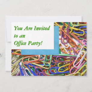 Party Einladung für farbige Paperclips