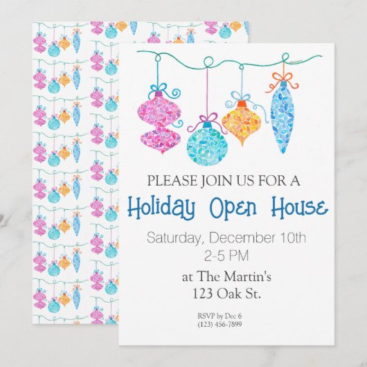 Party Einladung für Feiertage (Vorne/Hinten)