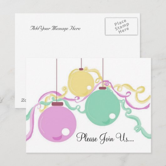 Party Einladung für Feiertage (Vorne/Hinten)