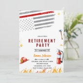 Party Einladung für Feuerwehr (Stehend Vorderseite)