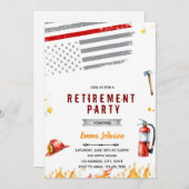 Party Einladung für Feuerwehr (Vorne/Hinten)