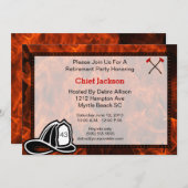 Party Einladung für Feuerwehr/Hauptruhestand (Vorne/Hinten)