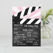 Party Einladung für Filmklapper-Aktion (Stehend Vorderseite)