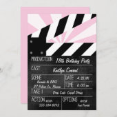 Party Einladung für Filmklapper-Aktion (Vorne/Hinten)