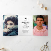 Party Einladung für Foto mit doppeltem Abschluss (Innenseite)