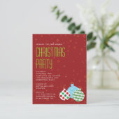 Party Einladung für fröhliche Ornamente (Stehend Vorderseite)