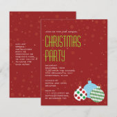 Party Einladung für fröhliche Ornamente (Vorne/Hinten)