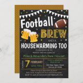 Party Einladung für Fußball und Bierbrauerei (Vorne/Hinten)