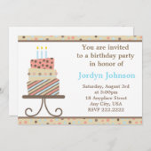 Party Einladung für Geburtstagskuchen (Vorne/Hinten)