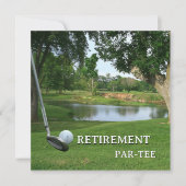 Party Einladung für Golf-Rente (Vorderseite)