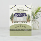 Party Einladung für Grüne Wasserfarben (Stehend Vorderseite)