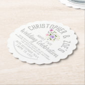 Party Einladung für Hochzeiten Untersetzer (angewinkelt)