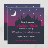 Party Einladung für hübsche arabische Nächte (Vorne/Hinten)