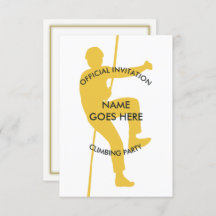 Party Einladung für individuelle Felskletterwände