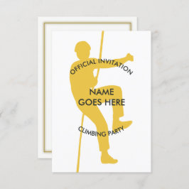 Party Einladung für individuelle Felskletterwände