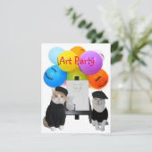 Party Einladung für individuelle Funny Cats (Stehend Vorderseite)