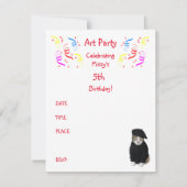 Party Einladung für individuelle Funny Cats (Rückseite)