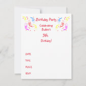 Party Einladung für individuelle Hunde (Rückseite)