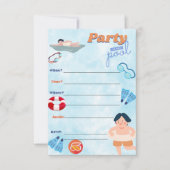 Party Einladung für Jungen (Vorderseite)