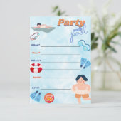 Party Einladung für Jungen (Stehend Vorderseite)