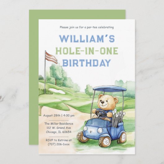 Party Einladung für Kinder (Vorne/Hinten)