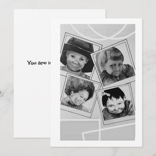 Party Einladung für Kinder (Vorne/Hinten)