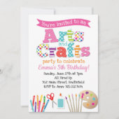 Party Einladung für Kunst und Handwerk (Vorderseite)