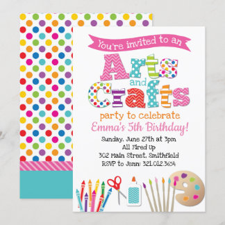 Party Einladung für Kunst und Handwerk