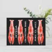 Party Einladung für Langusten (Stehend Vorderseite)