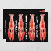 Party Einladung für Langusten (Vorne/Hinten)