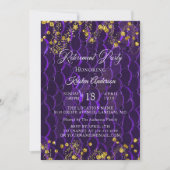 Party Einladung für lila Altersversorgung (Vorderseite)