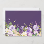 Party Einladung für lila Blumenzucht (Rückseite)