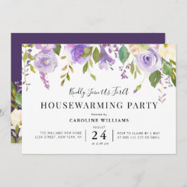 Party Einladung für lila Blumenzucht