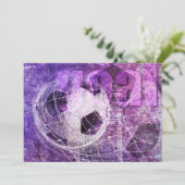 Party Einladung für lila Mädchen (Stehend Vorderseite)