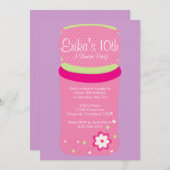 Party Einladung für Mädchen (Vorne/Hinten)