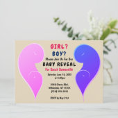 Party Einladung für Mädchen oder junge Babys (Stehend Vorderseite)