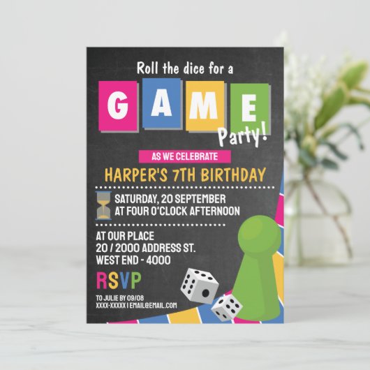 Party Einladung für Mainboard (Stehend Vorderseite)