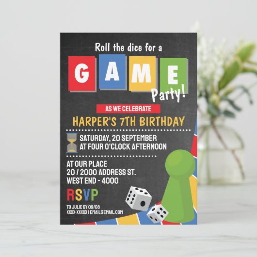 Party Einladung für Mainboard (Stehend Vorderseite)