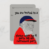 Party Einladung für männliche Altersversorgung (Vorne/Hinten)